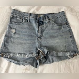 Madewell cutoff denim shorts, size 29